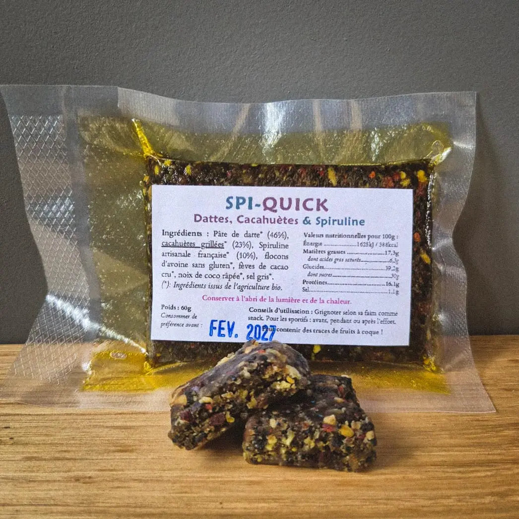 SPI-QUICK · Dattes, Cacahuètes & Spiruline